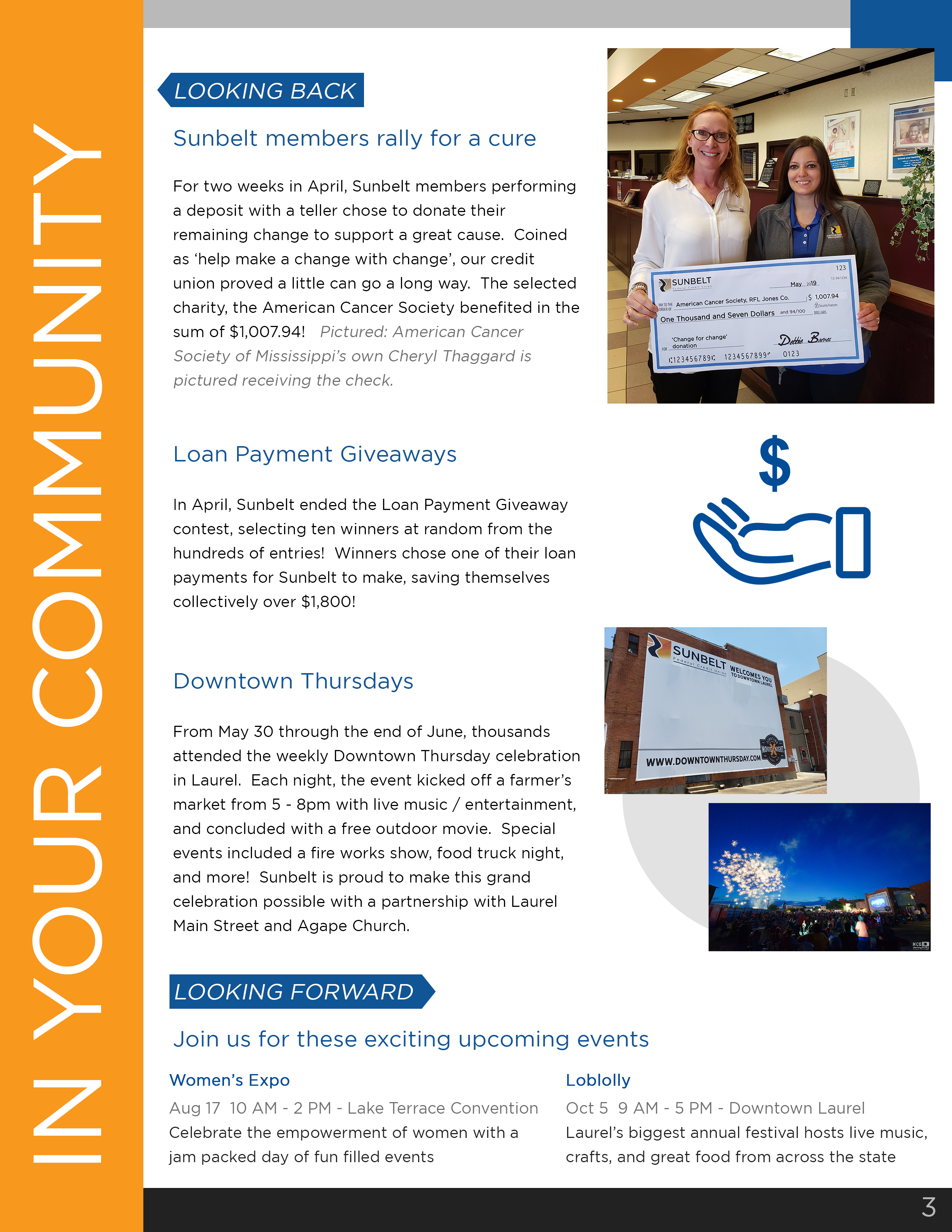 Sunbelt Federal Credit Union July 2019 Newsletter