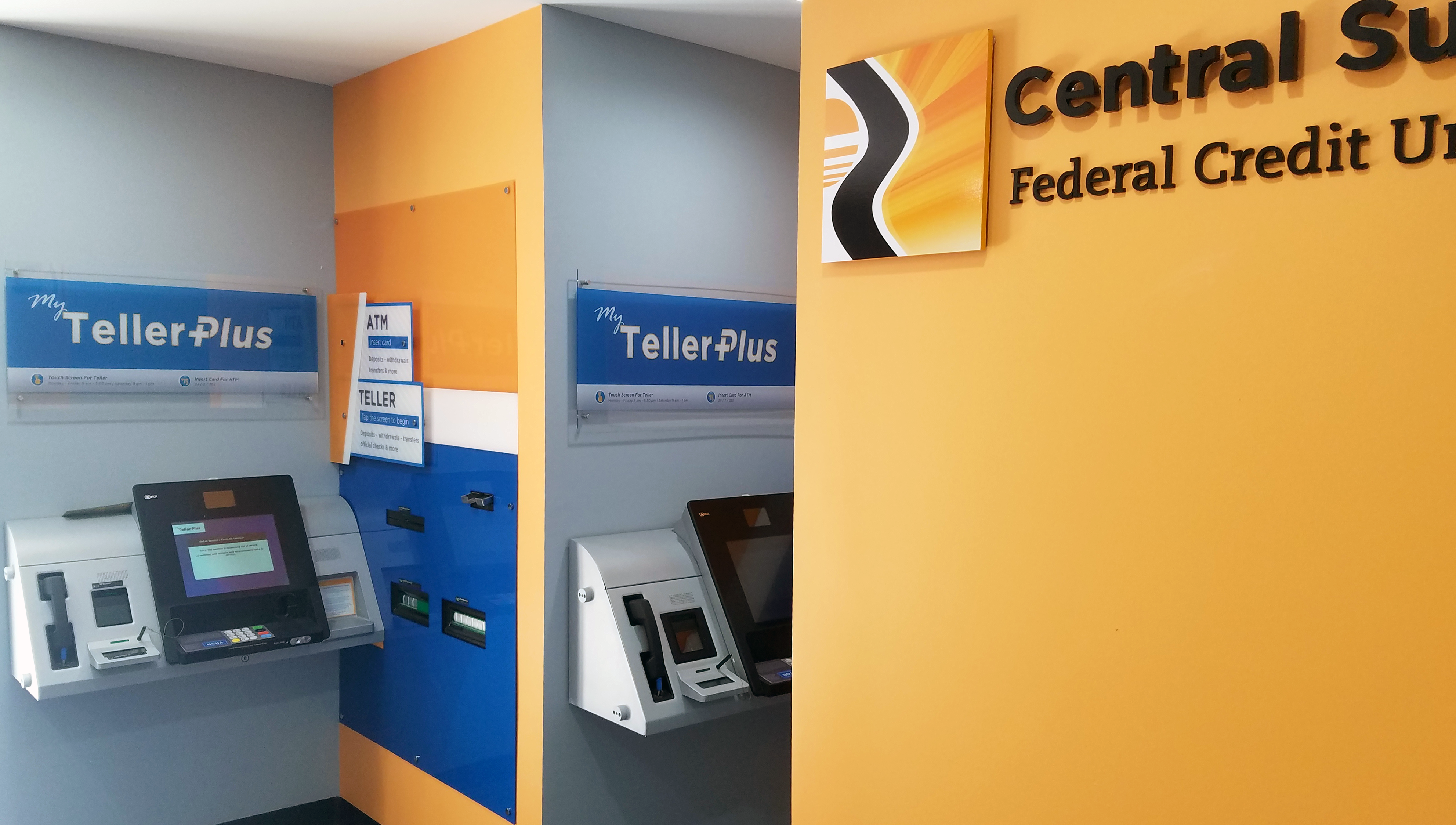 Deposit cash and checks 24 hours a day at any Central Sunbelt branch ATM or My Teller Plus!
