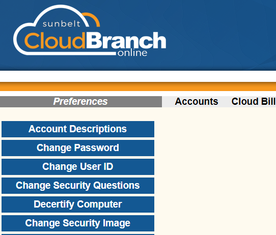 Image of Cloud Branch preferences